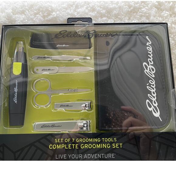 Eddie Bauer Set of 7 Tools Complete Mens Grooming Set NEW - Picture 7 of 12